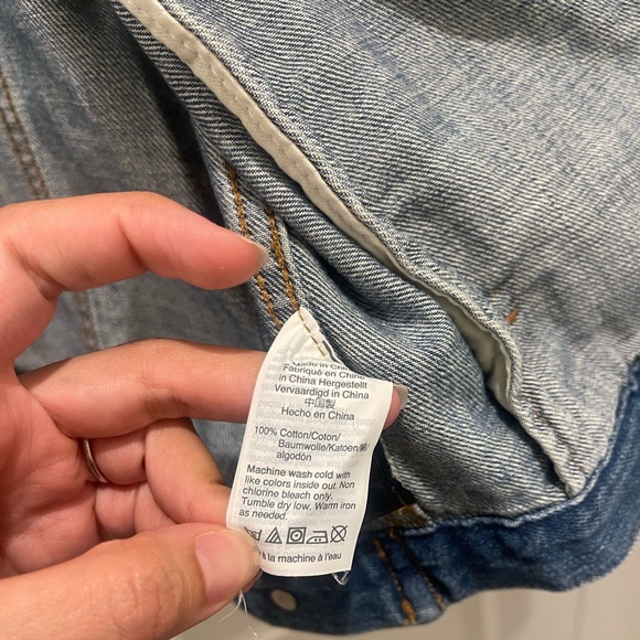 Madewell Oversized Blue Denim Jean Jacket Womens XS Capstone Wash - Picture 5 of 10